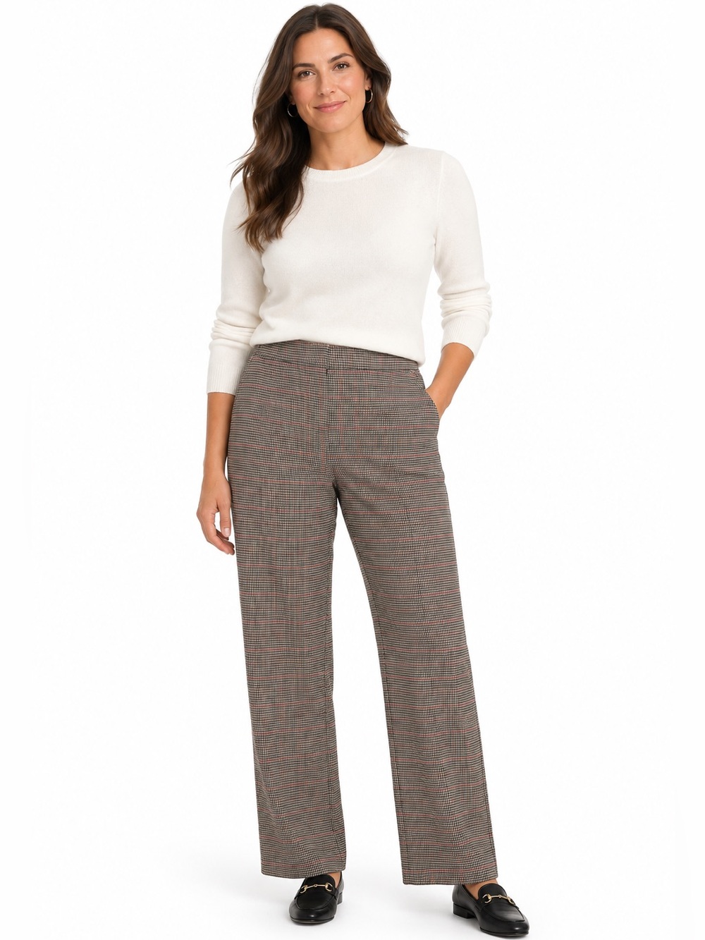 Talbots Plaid Straight Leg Trouser Pants (14)